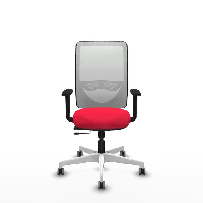 PIQUERAS Y CRESPO Silla de oficina Zulema Roja con Malla Blanca