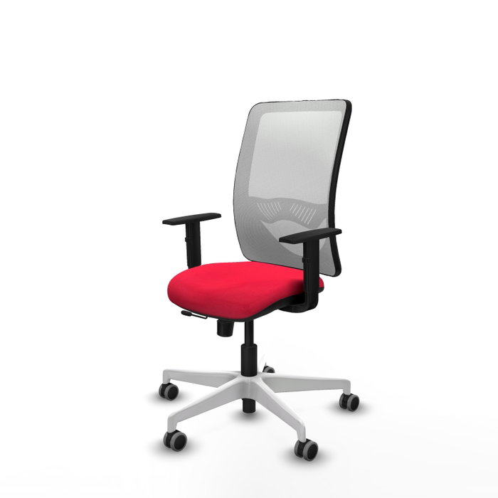 PIQUERAS Y CRESPO Silla de oficina Zulema Roja con Malla Blanca