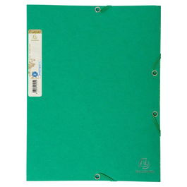 Carpeta De Gomas Y Solapas Exacompta Forever Carton A4 Con Etiqueta Verde
