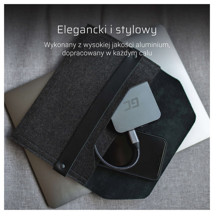 Green Cell AK61 Hub USB-C 6 Puertos 3xUSB 3.0, 1xUSB-C, HDMI, Gigabit LAN, Plata, Aluminio, 87W Power Delivery