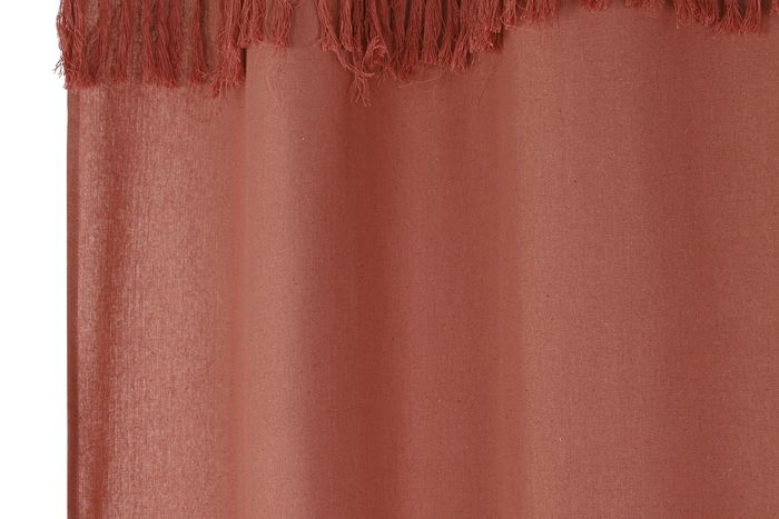 DKD Home Decor Cortina Boho Fleky23 Terracota 260 x 260 x 140 cm Poliéster