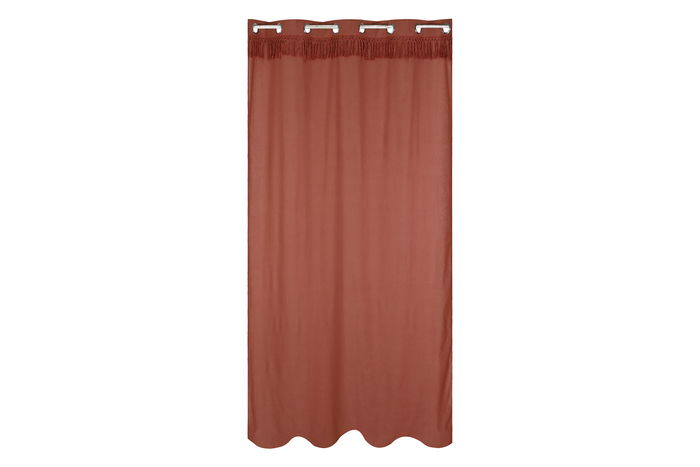 DKD Home Decor Cortina Boho Fleky23 Terracota 260 x 260 x 140 cm Poliéster