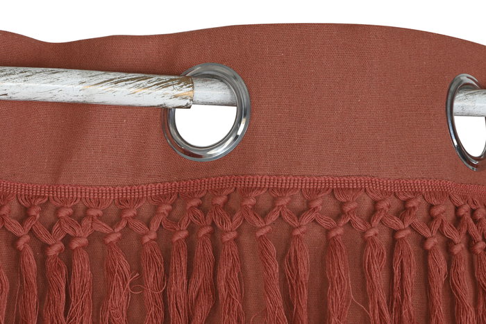 DKD Home Decor Cortina de Algodón Reciclado 140x260 cm Terracota