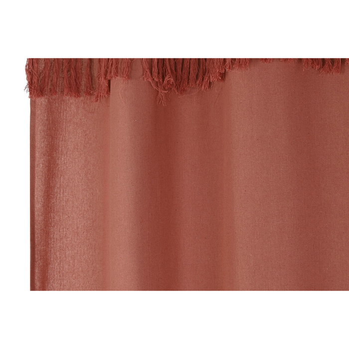 DKD Home Decor Cortina de Algodón Reciclado 140x260 cm Terracota DKD Home Decor Cortina de Algodón Reciclado 140x260 cm Terracota