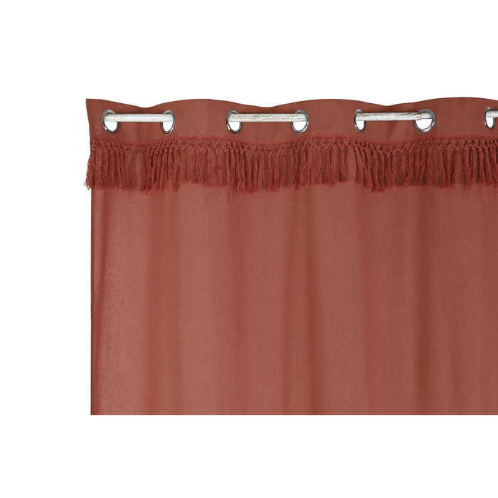 DKD Home Decor Cortina de Algodón Reciclado 140x260 cm Terracota DKD Home Decor Cortina de Algodón Reciclado 140x260 cm Terracota