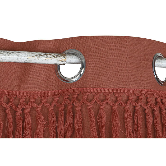 DKD Home Decor Cortina de Algodón Reciclado 140x260 cm Terracota DKD Home Decor Cortina de Algodón Reciclado 140x260 cm Terracota
