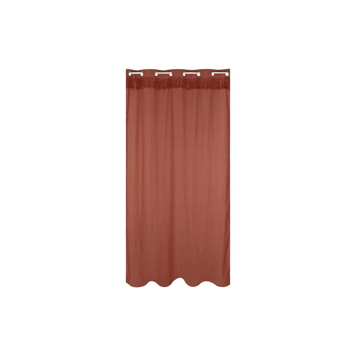 DKD Home Decor Cortina de Algodón Reciclado 140x260 cm Terracota DKD Home Decor Cortina de Algodón Reciclado 140x260 cm Terracota