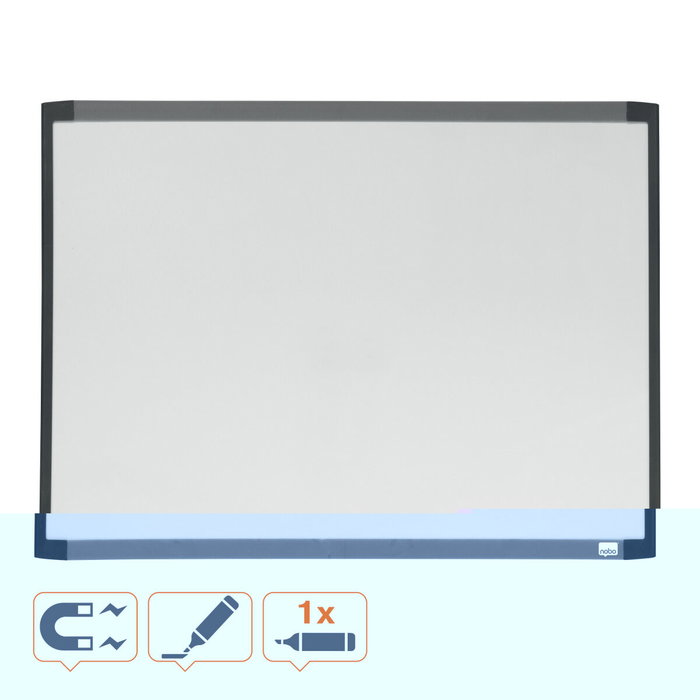 Nobo Pizarra blanca magnética marco dos tonos 585x430 mm Nobo Pizarra blanca magnética marco dos tonos 585x430 mm