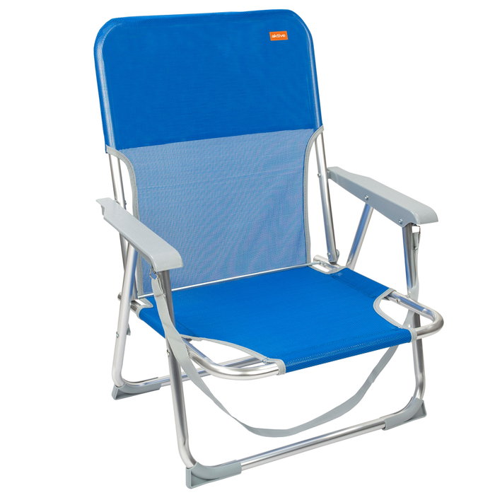 Aktive Beach Silla de playa plegable fija aluminio con asa