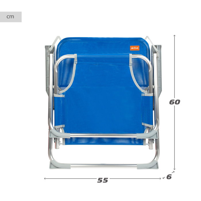 Aktive Beach Silla de playa plegable fija aluminio con asa