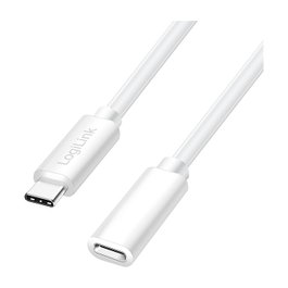 LogiLink Cable USB 2.0 Tipo C a Tipo C de 3 m, 60W, blanco