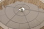 DKD Home Decor Lámpara de Techo de Fibra con Flecos Natural Marrón
