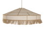 DKD Home Decor Lámpara de Techo de Fibra con Flecos Natural Marrón