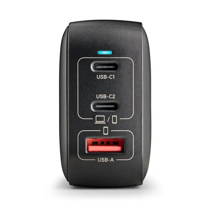 NGS Cargador de Pared GaN BUD 100W TINY Negro con 2 USB-C y 1 USB-A