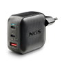 NGS Cargador de Pared GaN BUD 100W TINY Negro 100W 3 Puertos