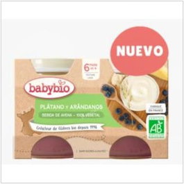BABYBIO Yogur Avena Platano Arandanos 2X130Gr. Bio