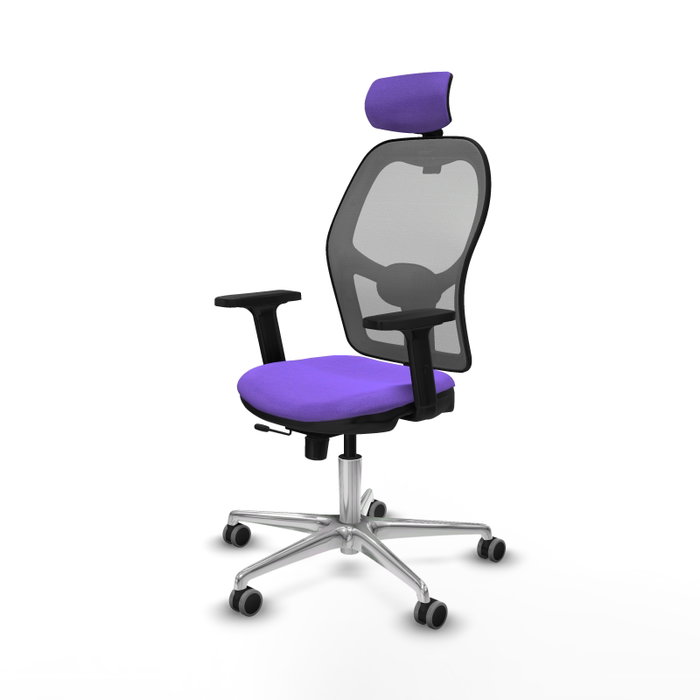 PIQUERAS Y CRESPO Silla de oficina Jorquera con mecanismo Sincro/Traslack, Lila y Gris PIQUERAS Y CRESPO Silla de oficina Jorquera con mecanismo Sincro/Traslack, Lila y Gris