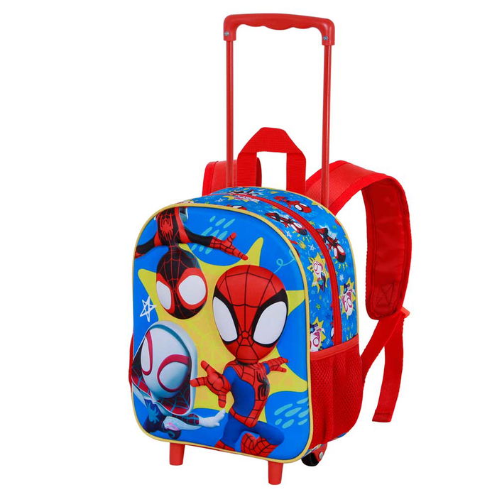 Karactermania Mochila 3D Spiderman Amazing con Ruedas, 26 x13 x34 cm, Rojo, 3 Años