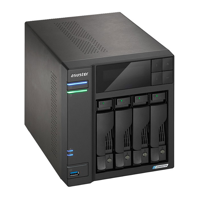 Asustor LOCKERSTOR 4 Gen2 NAS AS6704T 4-Bay, Escritorio, Intel Celeron N5105, 4 GB DDR4, 4 Ranuras M.2, RAID 0/1/5/6/10/JBOD, 2x2.5GbE, HDMI 2.0b Asustor LOCKERSTOR 4 Gen2 NAS AS6704T 4-Bay, Escritorio, Intel Celeron N5105, 4 GB DDR4, 4 Ranuras M.2, RAID 0/1/5/6/10/JBOD, 2x2.5GbE, HDMI 2.0b