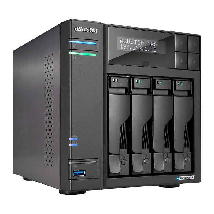 Asustor LOCKERSTOR 4 Gen2 NAS AS6704T 4-Bay, Escritorio, Intel Celeron N5105, 4 GB DDR4, 4 Ranuras M.2, RAID 0/1/5/6/10/JBOD, 2x2.5GbE, HDMI 2.0b Asustor LOCKERSTOR 4 Gen2 NAS AS6704T 4-Bay, Escritorio, Intel Celeron N5105, 4 GB DDR4, 4 Ranuras M.2, RAID 0/1/5/6/10/JBOD, 2x2.5GbE, HDMI 2.0b