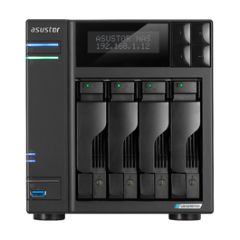 Asustor Lockerstor 4 Gen2 (AS6704T) NAS Servidor 4 Bay, Intel Celeron N5105 Quad-Core 2.0 GHz, 4 GB RAM DDR4, 2x2.5GbE, 4x SATA/M.2