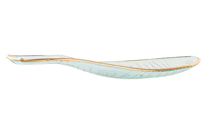 DKD Home Decor Centro de Mesa de Cristal Pez Transparente y Dorado DKD Home Decor Centro de Mesa de Cristal Pez Transparente y Dorado