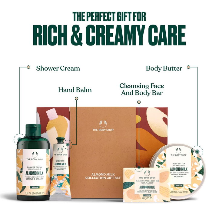 The Body Shop Medium Almond Milk Estuche de 4 piezas