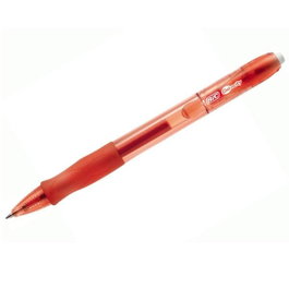 BIC Gel-Ocity Bolígrafo Retráctil de Tinta Gel Roja con Punta de 0,7 mm