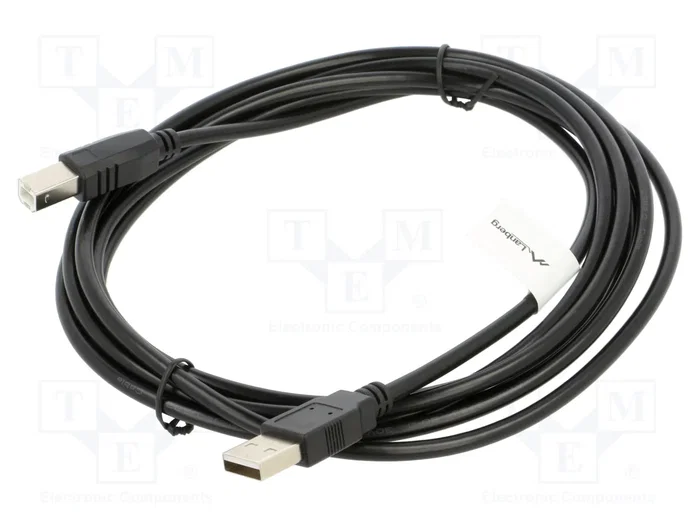 Lanberg CA-USBA-10CC-0030-BK Cable USB 2.0 de 3m Negro