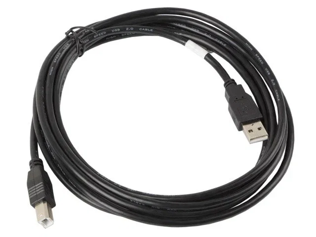 Lanberg CA-USBA 10CC-0030-BK Cable USB 2.0 Tipo A Macho a USB B Macho, 3 Metros, Negro