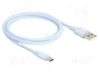 DeLOCK 81222 Cable USB Tipo-A a USB Tipo-C de 1 m Azul Silicona