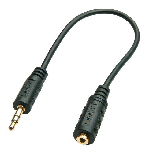 Lindy Adaptador de audio 3,5mm Macho a 2,5mm Hembra Negro