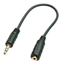 Lindy Cable de Audio 20 m 3,5mm Macho a 2,5mm Hembra, Negro