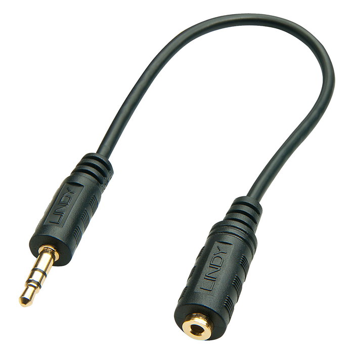 Lindy Adaptador de audio 3,5mm Macho a 2,5mm Hembra Negro