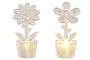 DKD Home Decor Decoracion Luminosa Basicos Flor Transparente 4 x 11 x 4 cm 12 Unidades