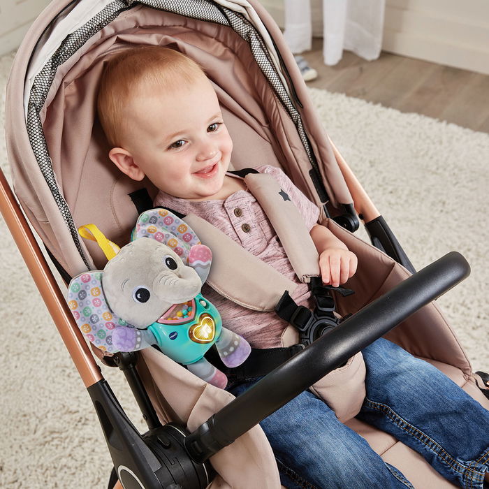 V-Tech Peluche Bebé Pequelefante 80-566722 Sonidos y Luces +3 Meses