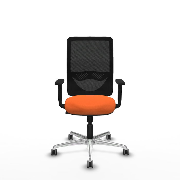 PIQUERAS Y CRESPO Silla de oficina Zulema con mecanismo Sincro Naranja y Negro