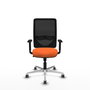 PIQUERAS Y CRESPO Silla de oficina Zulema con mecanismo Sincro Naranja y Negro