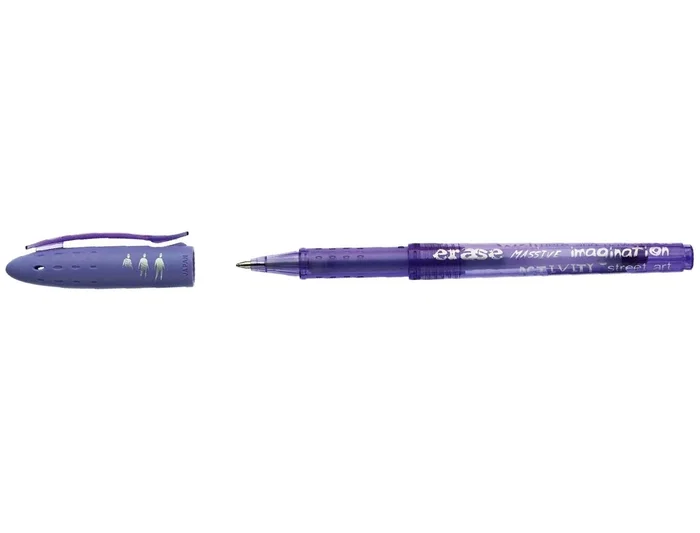 Boligrafo Uni-Ball Uf-202 Fanthom Borrable 0,7 mm Tinta Gel Violeta 12 unidades