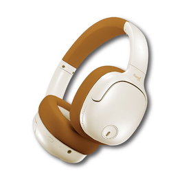 SAMI DJX Auriculares Bluetooth Plegables, Color Marrón/Beige, Incluye Funda y Cable Auxiliar