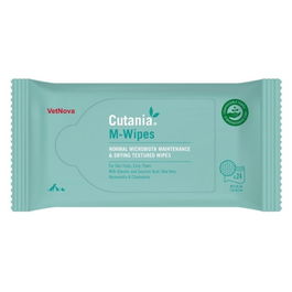 Vetnova Cutania M-Wipes Toallitas Húmedas para el Cuidado de la Piel, 24 Unidades, 24x14 cm