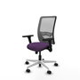 PIQUERAS Y CRESPO Silla de oficina Zulema con mecanismo Sincro, Morado y Gris
