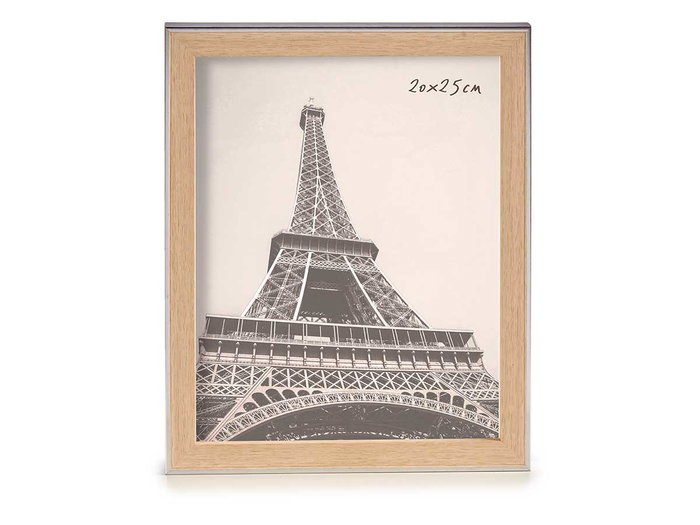 Giftdecor Portafoto Plata Color Madera 20x25 cm (Set de 24)