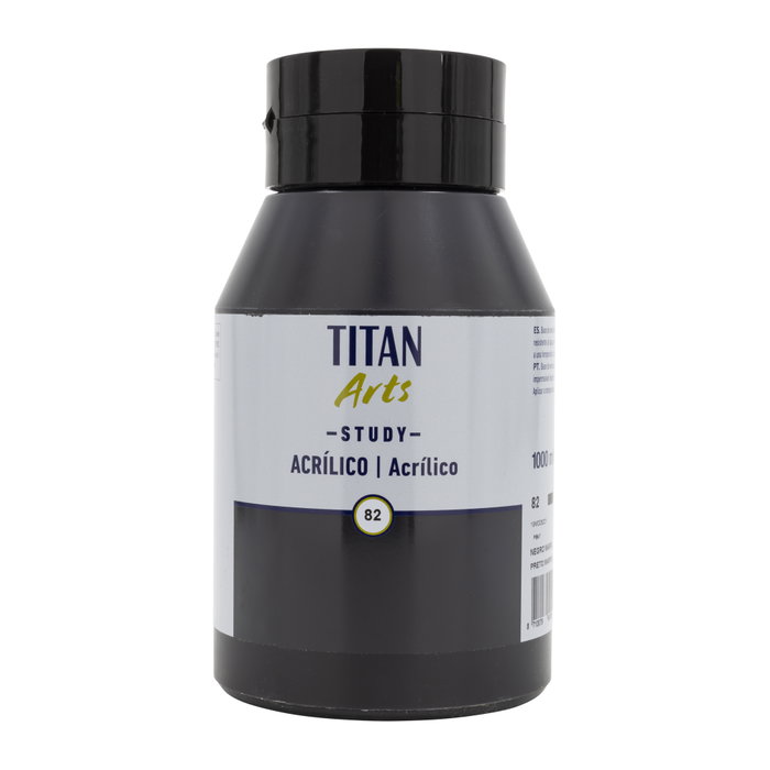 Titan Arts Acrílico Study Negro Marfil Bote 1000ml nº82 Titan Arts Acrílico Study Negro Marfil Bote 1000ml nº82