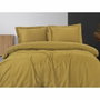 Aucune Juego de Cama 100% Algodón Satén Mostaza (1 Funda Nórdica + 2 Fundas de Almohada)​