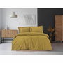 Aucune Juego de Cama 100% Algodón Satén Mostaza (1 Funda Nórdica + 2 Fundas de Almohada)​