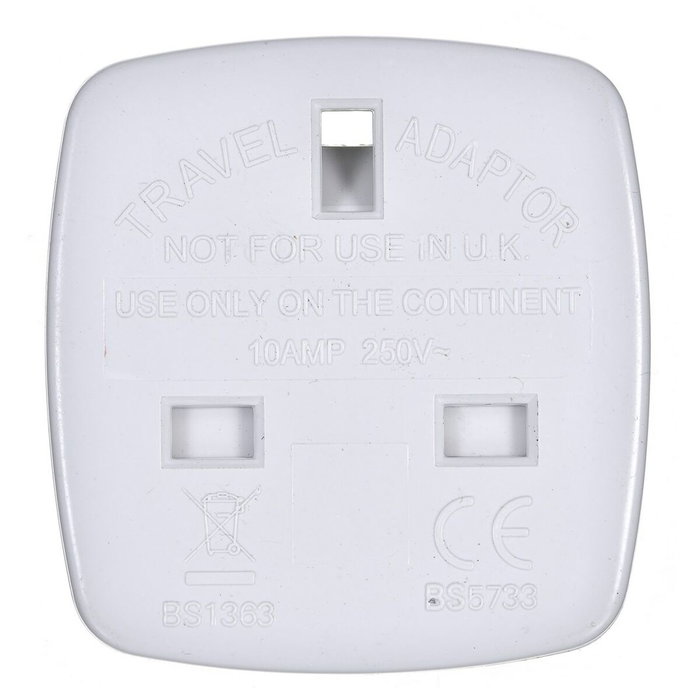 GEMBIRD Adaptador de enchufe eléctrico Tipo G (RU) a Tipo F Blanco