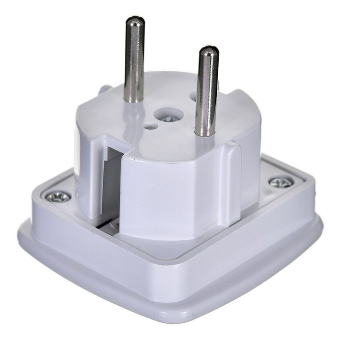 GEMBIRD Adaptador de enchufe eléctrico Tipo G (RU) a Tipo F Blanco