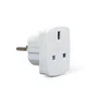 Gembird Adaptador de enchufe Tipo G a Tipo F Blanco A-AC-UKEU-001