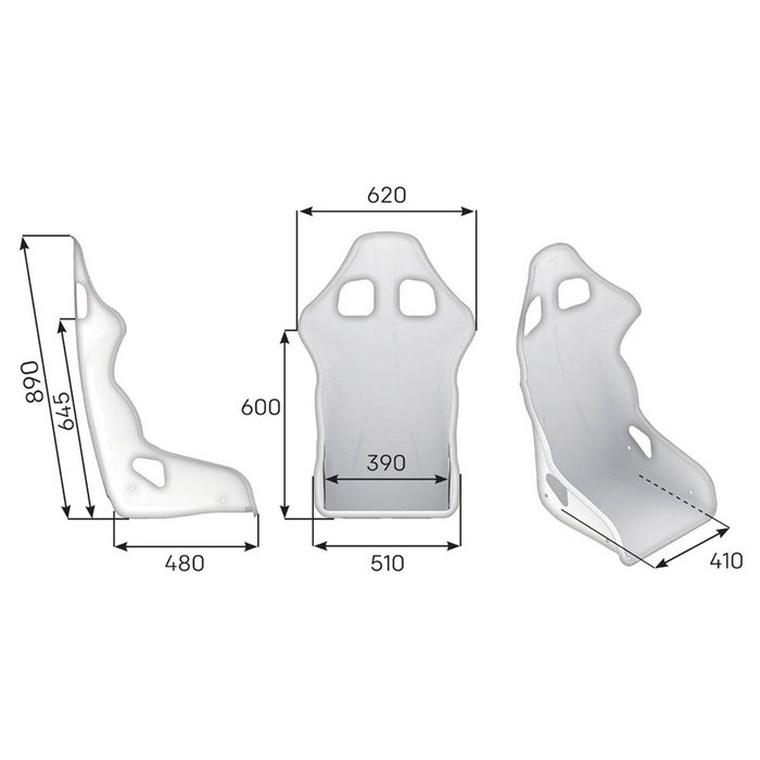 OMP Asiento Racing WRC FIA 8855-1999 Negro